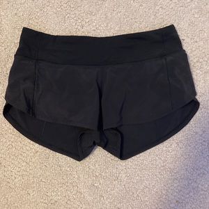 Black Lululemon Speed Up Shorts